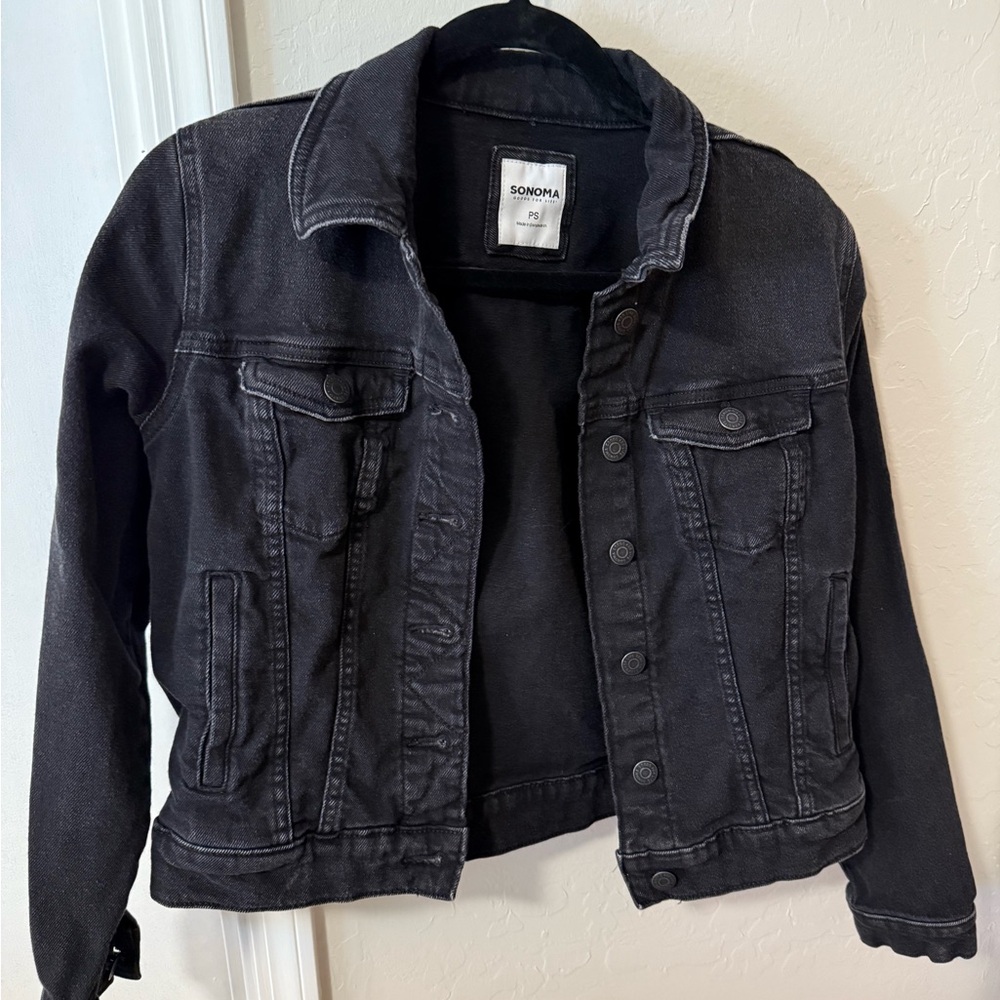 Black denim jacket